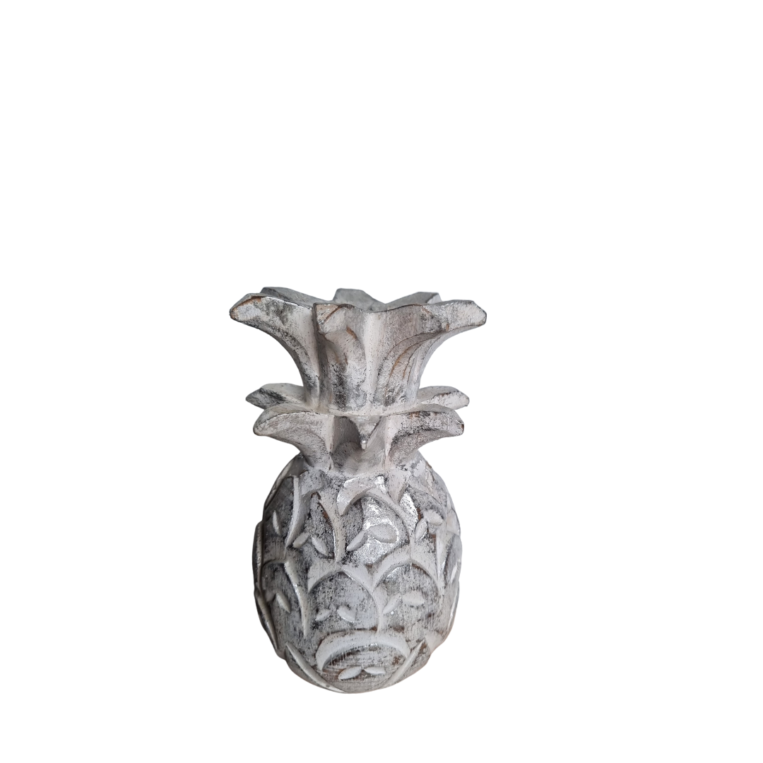 Pineapple Décor Silver Wash