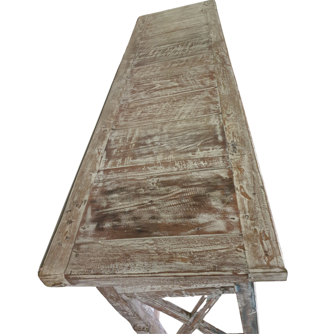 Balinese Hand Carved  Console table with 3 drawers