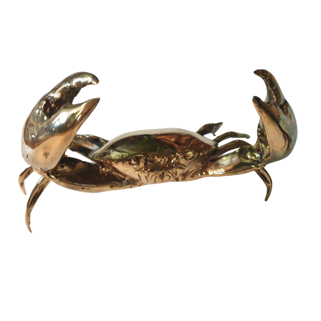 handmade brass small crab statue Brisbane