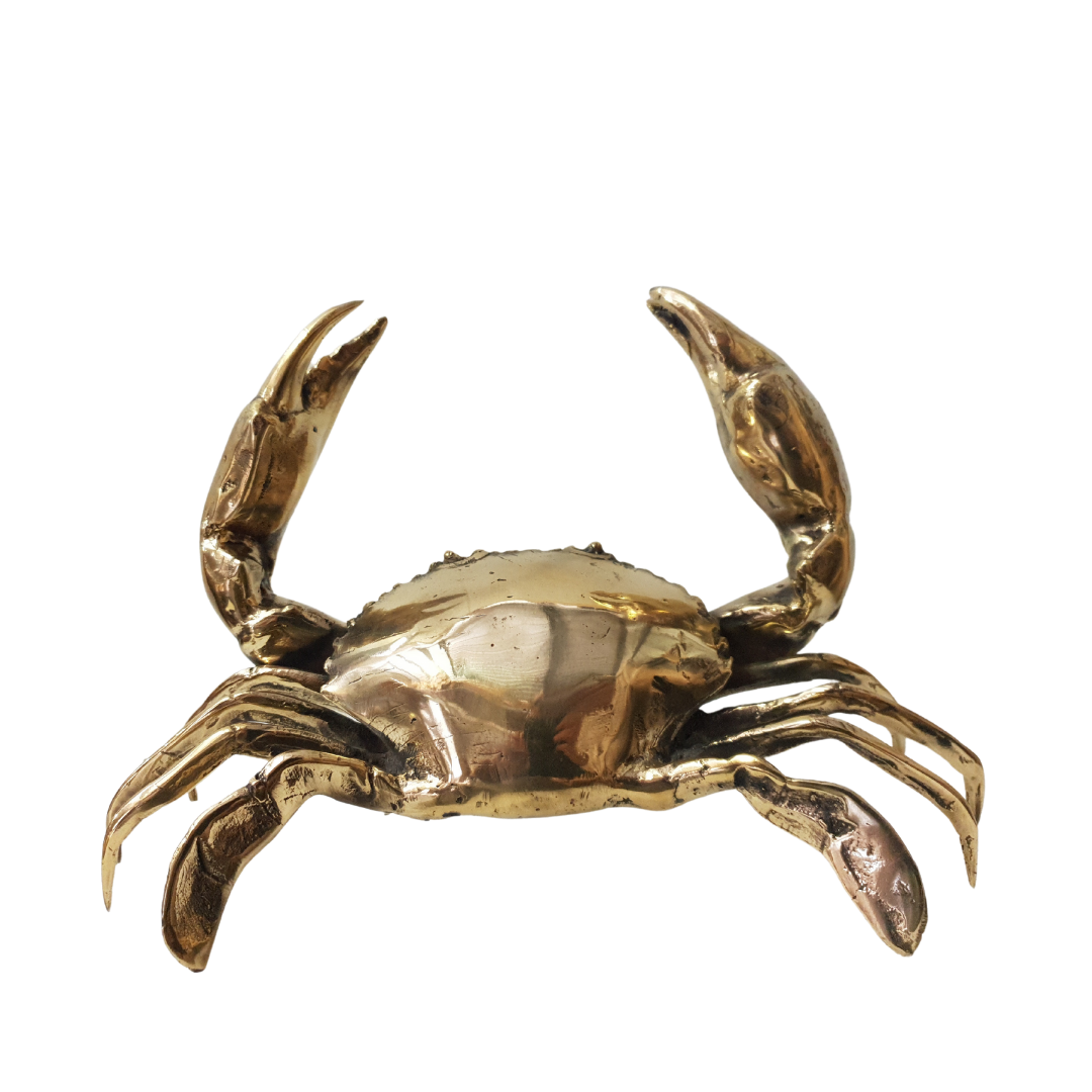 vintage brass crab for fish lovers