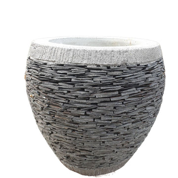 Handcrafted Slate & Stone Garden Pots