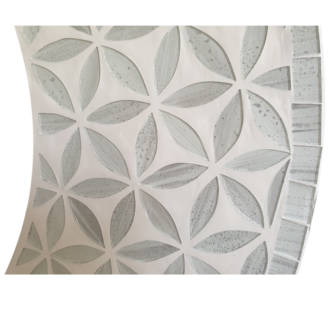 Pearl White Wall Mirror Mosaic 