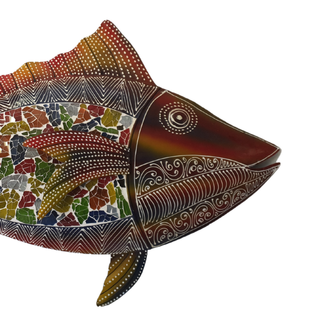 Mosiac Tuna Fish Metal Art