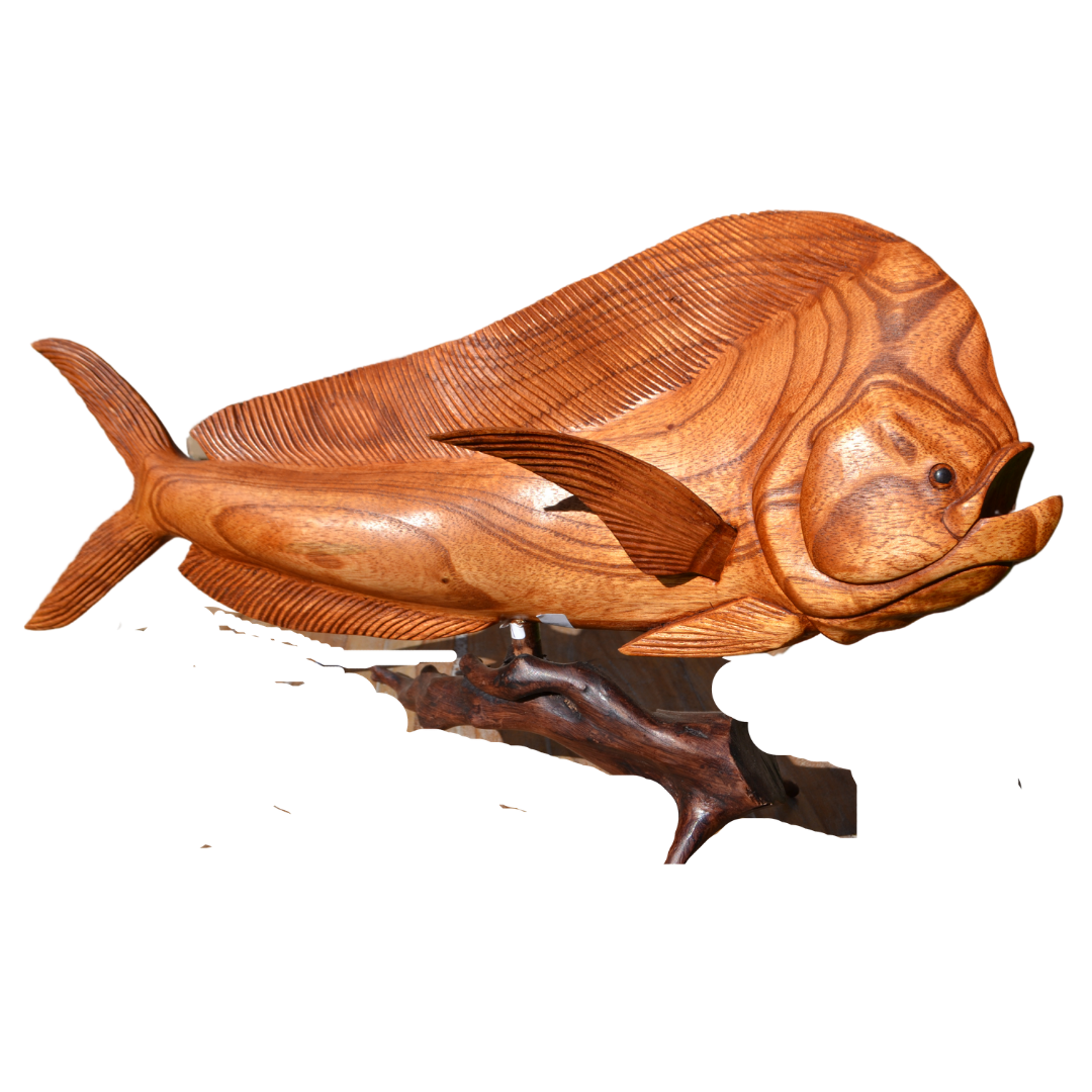 Mahi Mahi Wooden Fish Carving