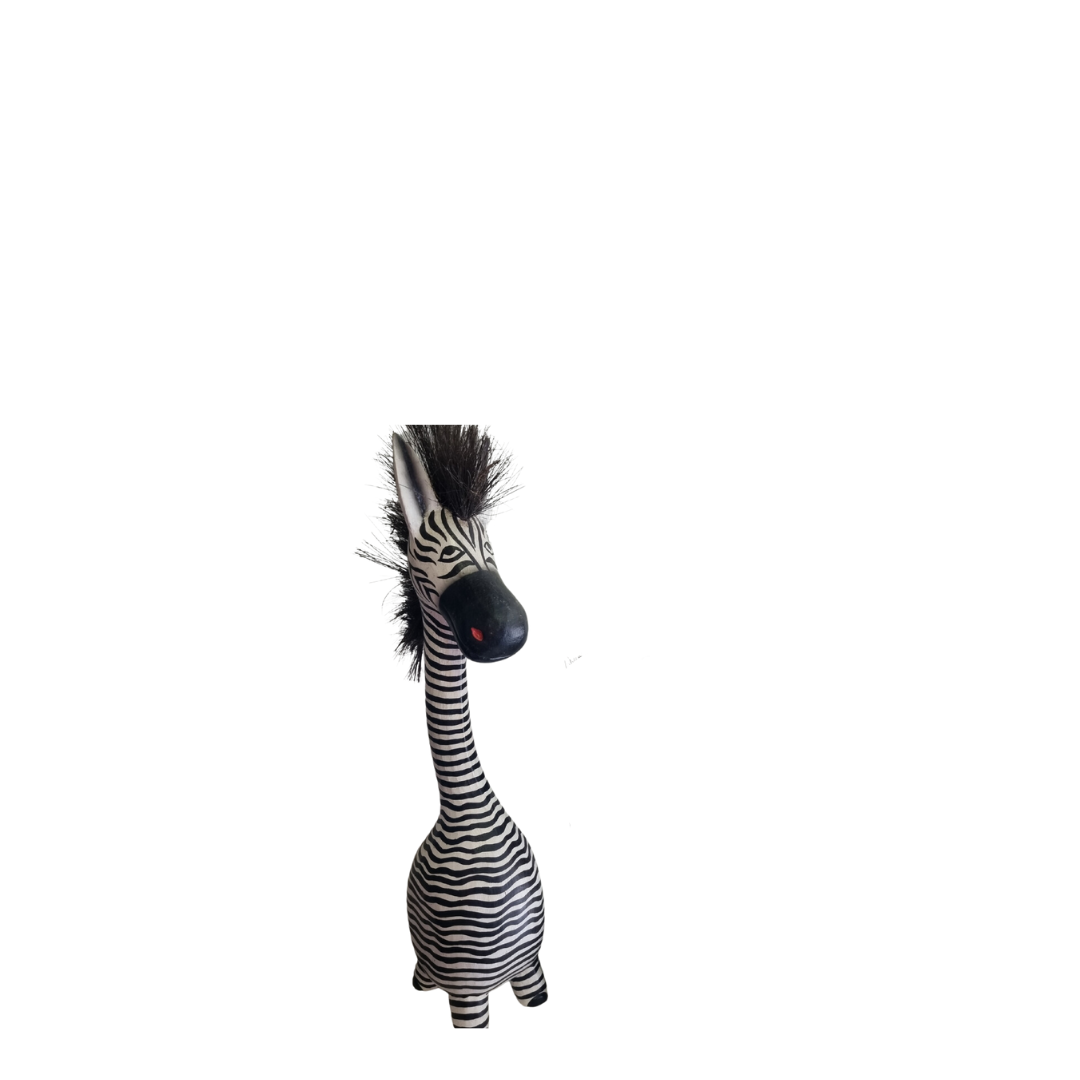 single wooden statue for a Nursery Room Decor Zebra
