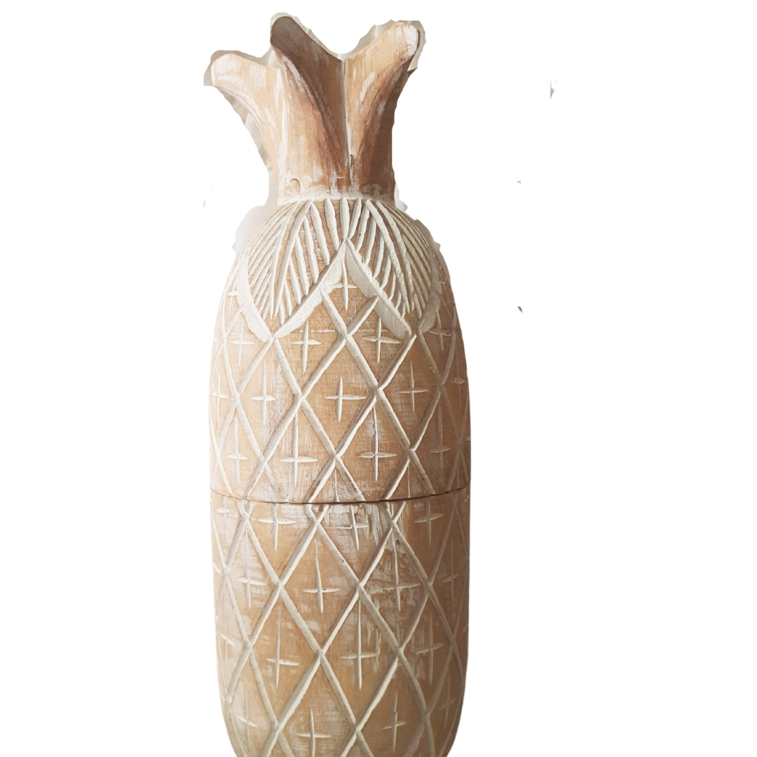 Pineapple Canister Wooden Décor 