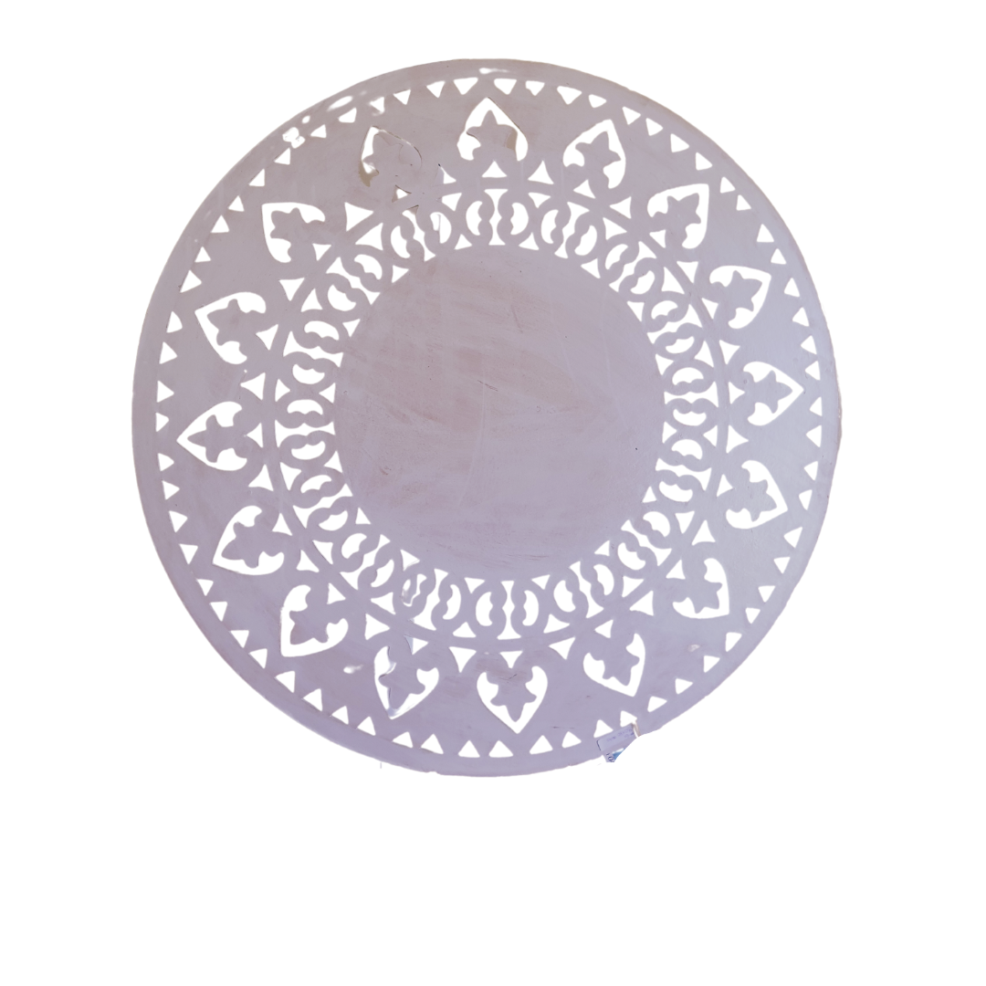 Round Spiral Design Wall Carving
