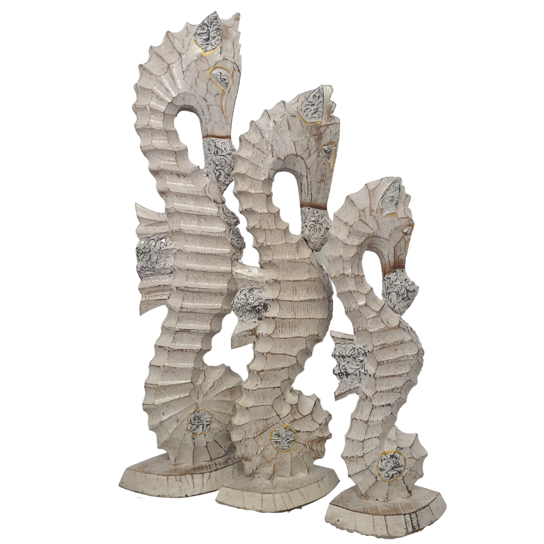 Seahorse Wooden Statue Décor