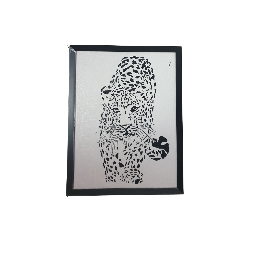 Leopard Style Dot Art Painting