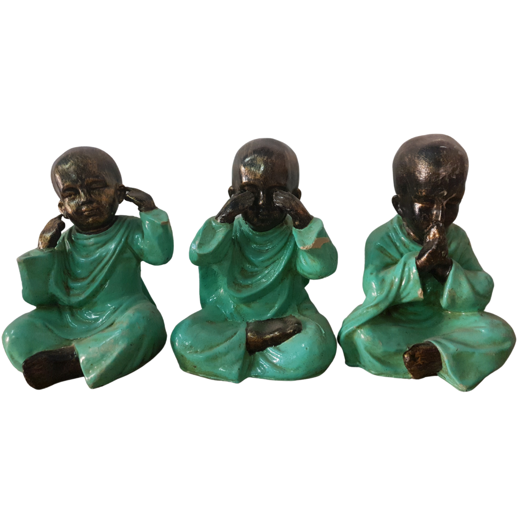 Wise Buddha Monk Turquoise 