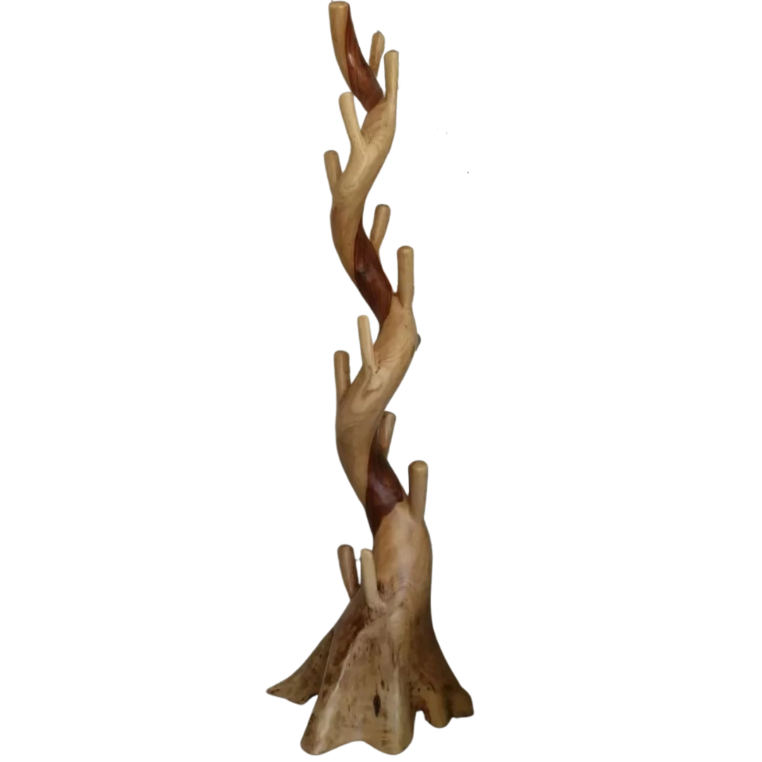 large wooden stand on white background