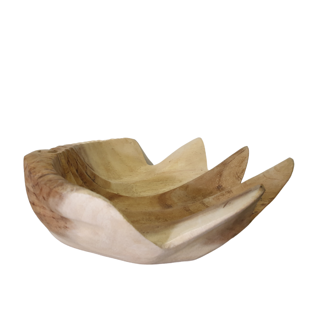 Wooden Claim Shell Bowl 
