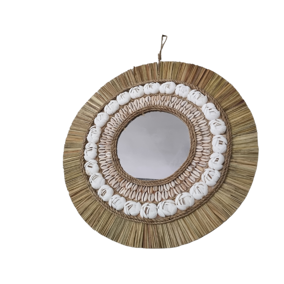 Round Wall Mirror Natural 40cm FRI0004